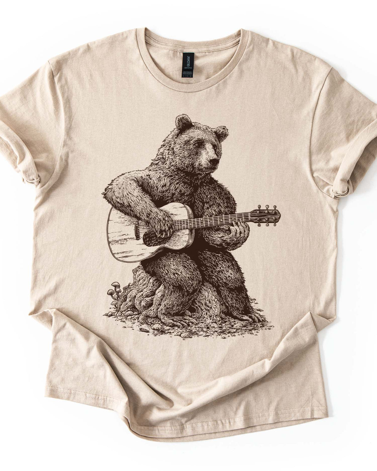 Bear Playing Guitar Tee