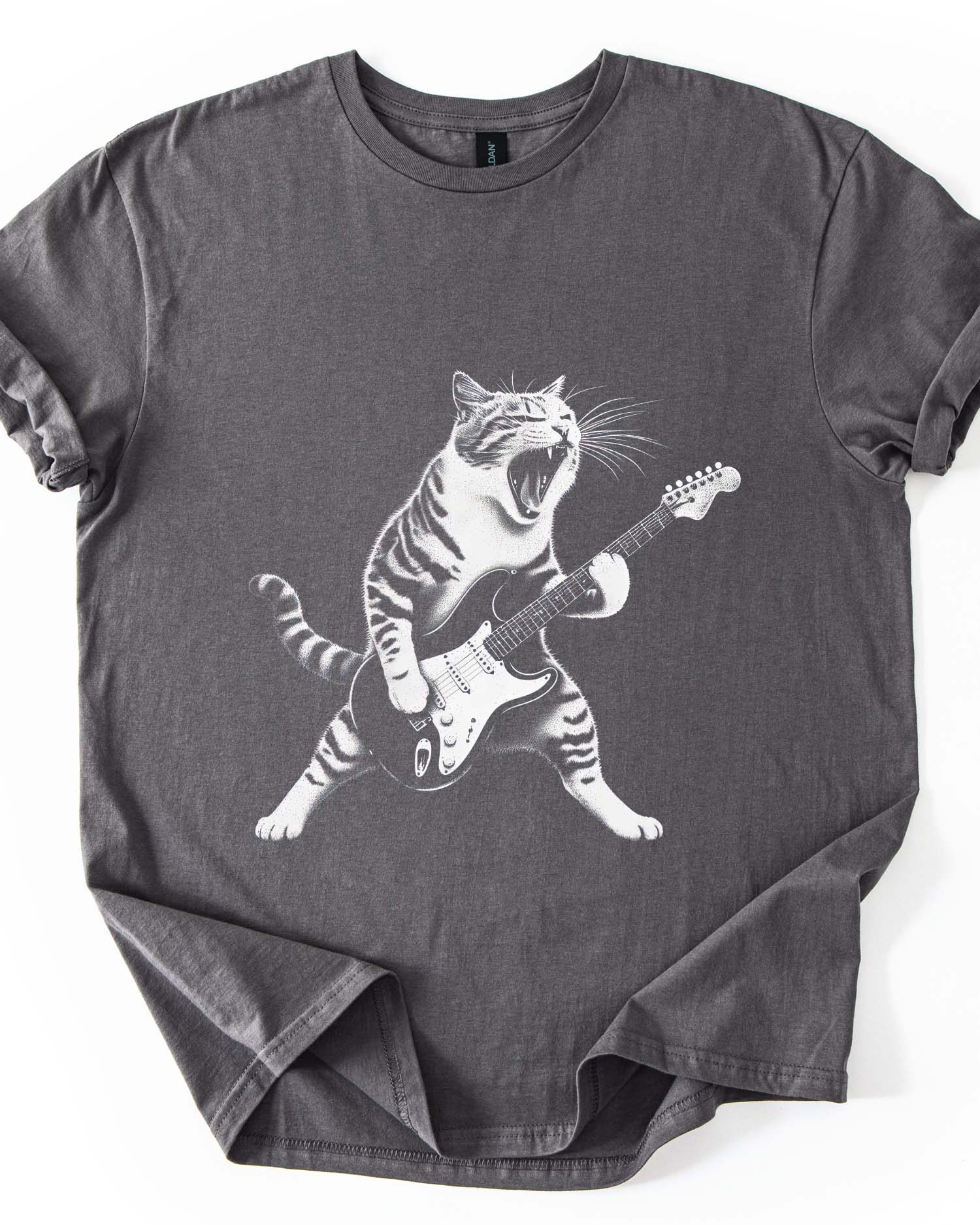 Funny Cat & Guitar Tee