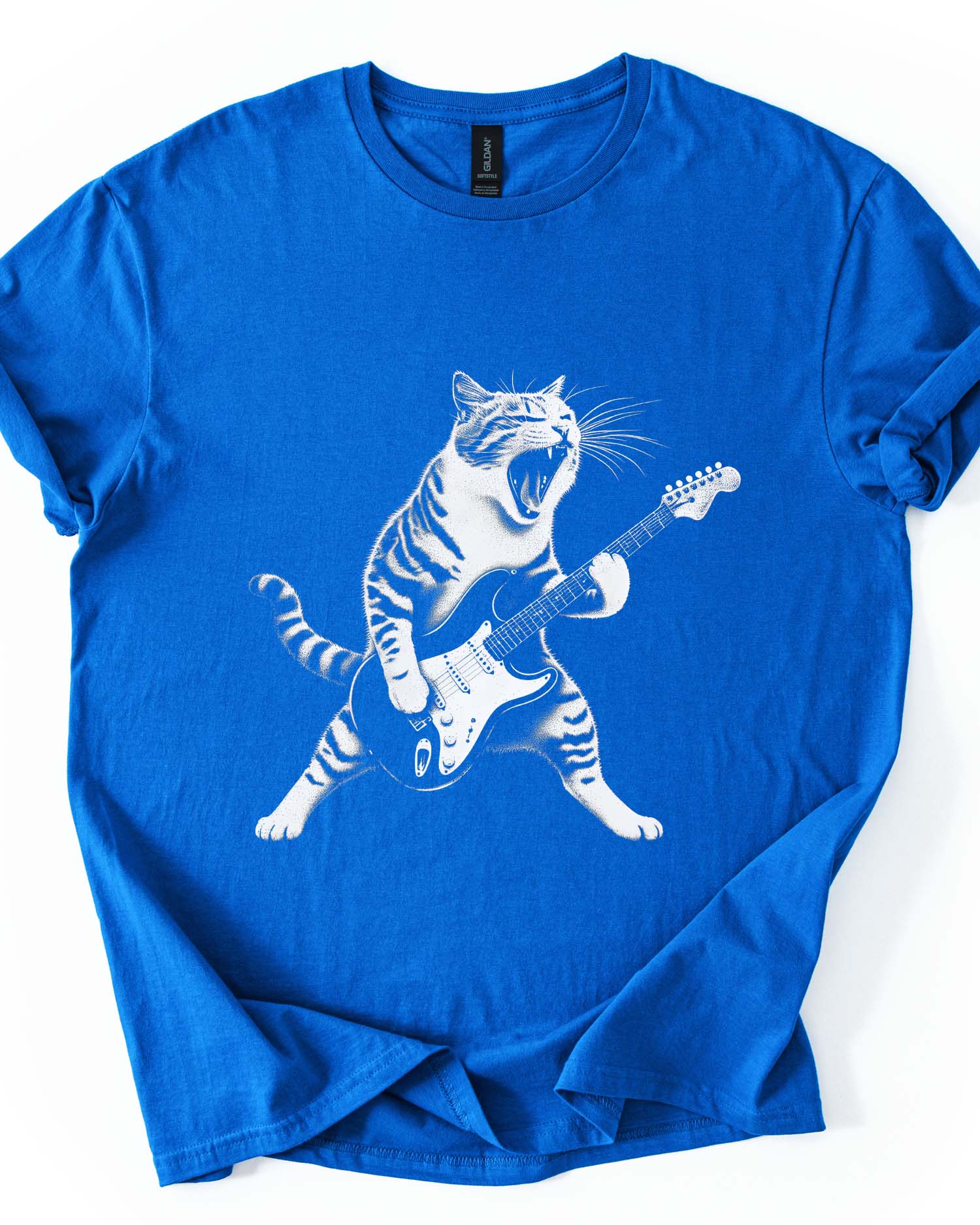 Funny Cat & Guitar Tee