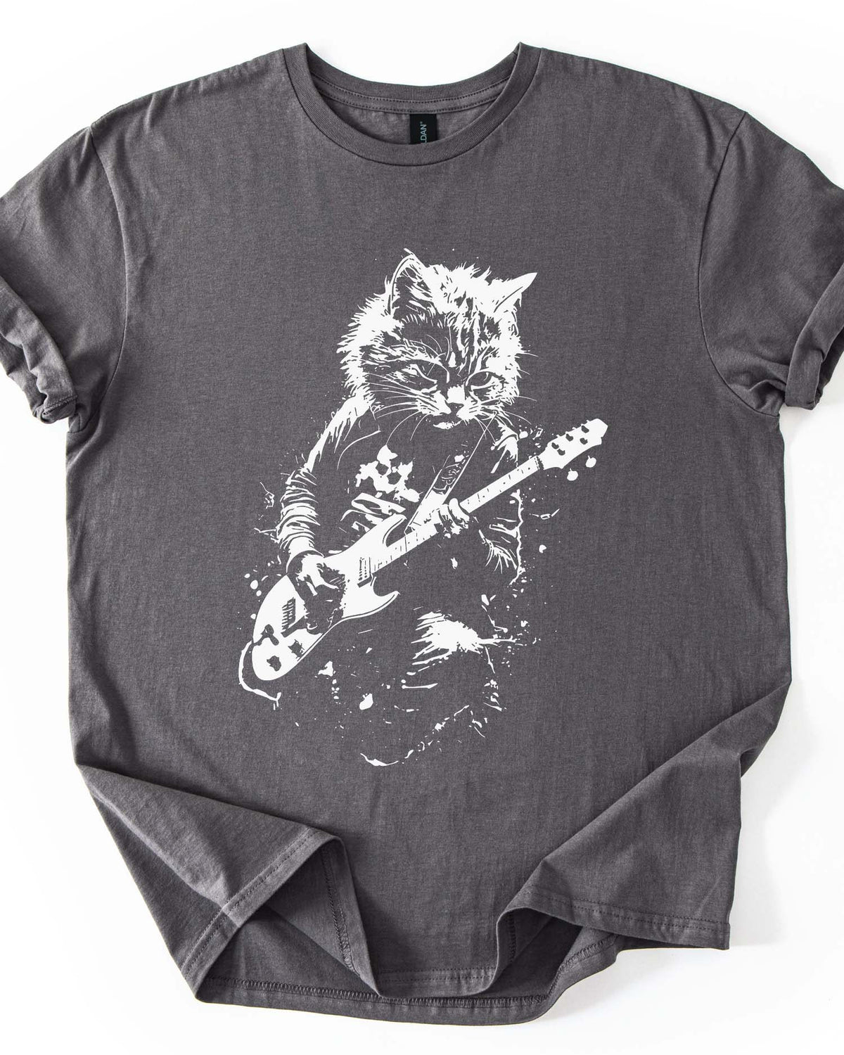 Funny Cat Playing Guitar  Tee