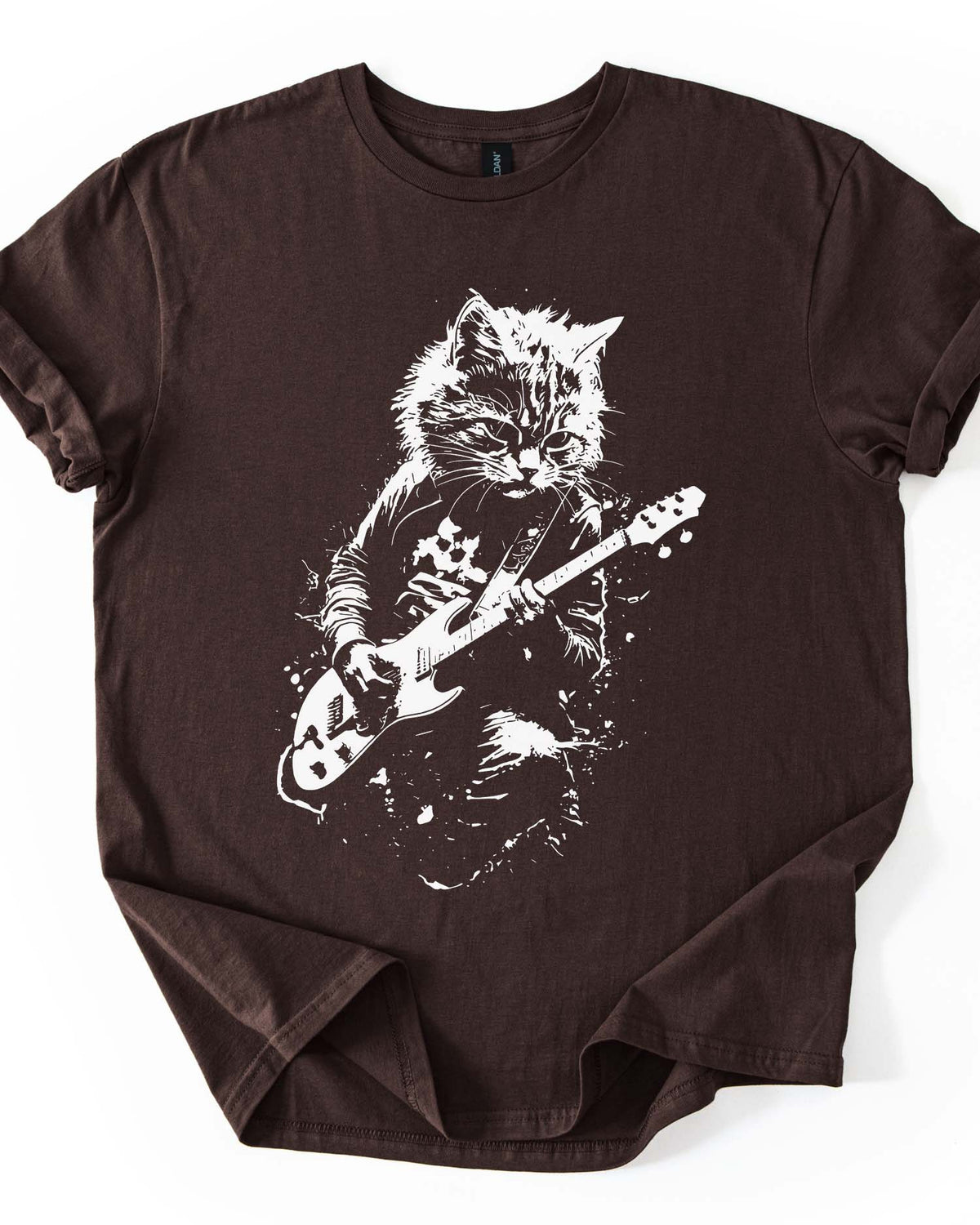 Funny Cat Playing Guitar  Tee