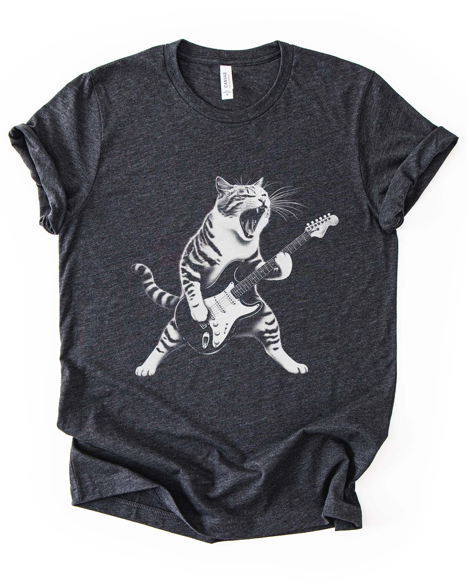 Funny Cat & Guitar Tee