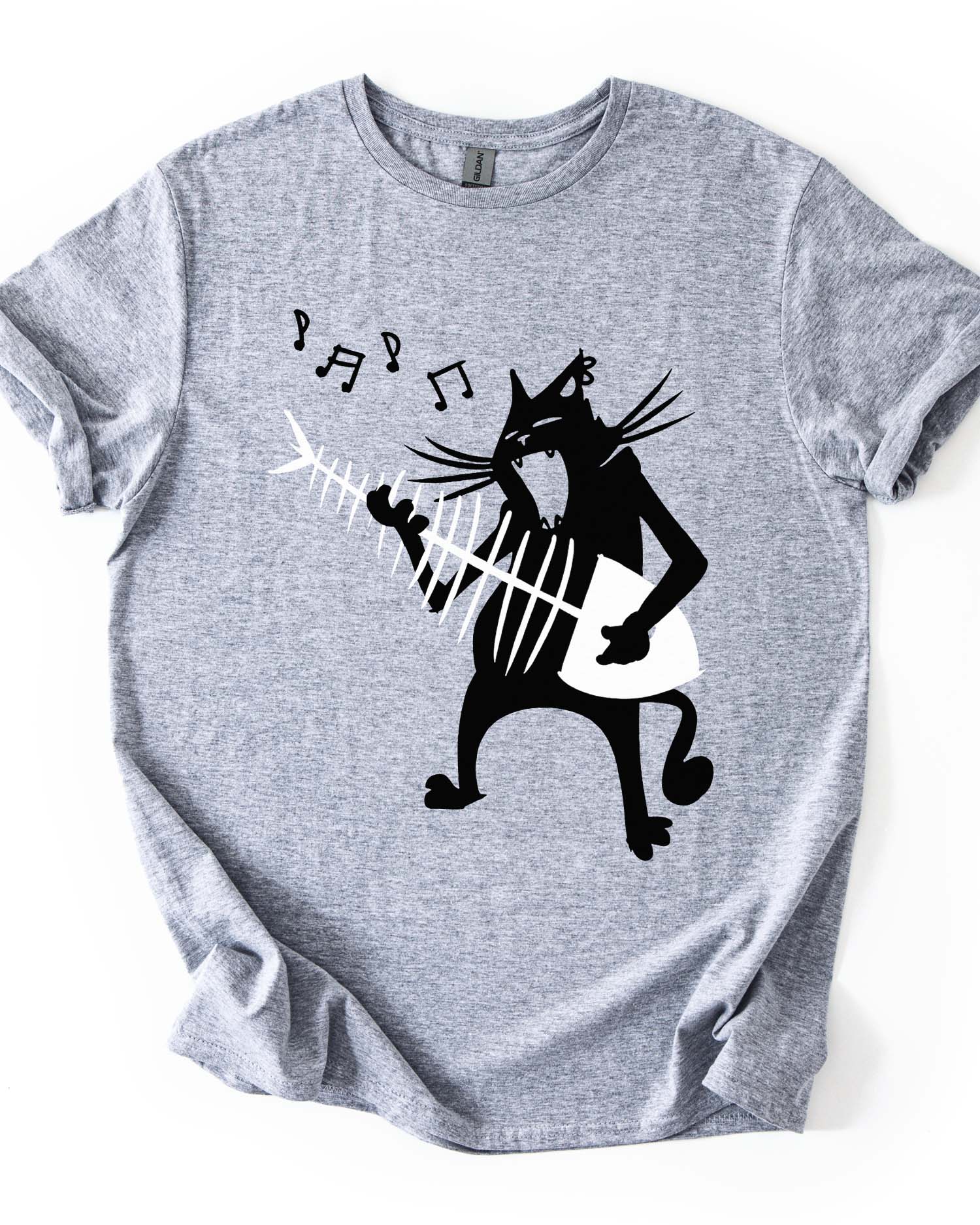 Funny Guitar Cat Tee