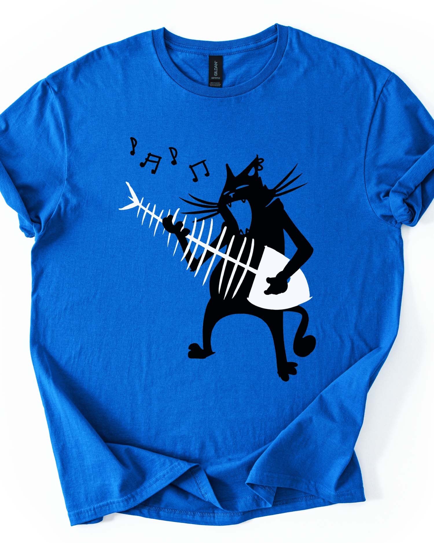 Funny Guitar Cat Tee