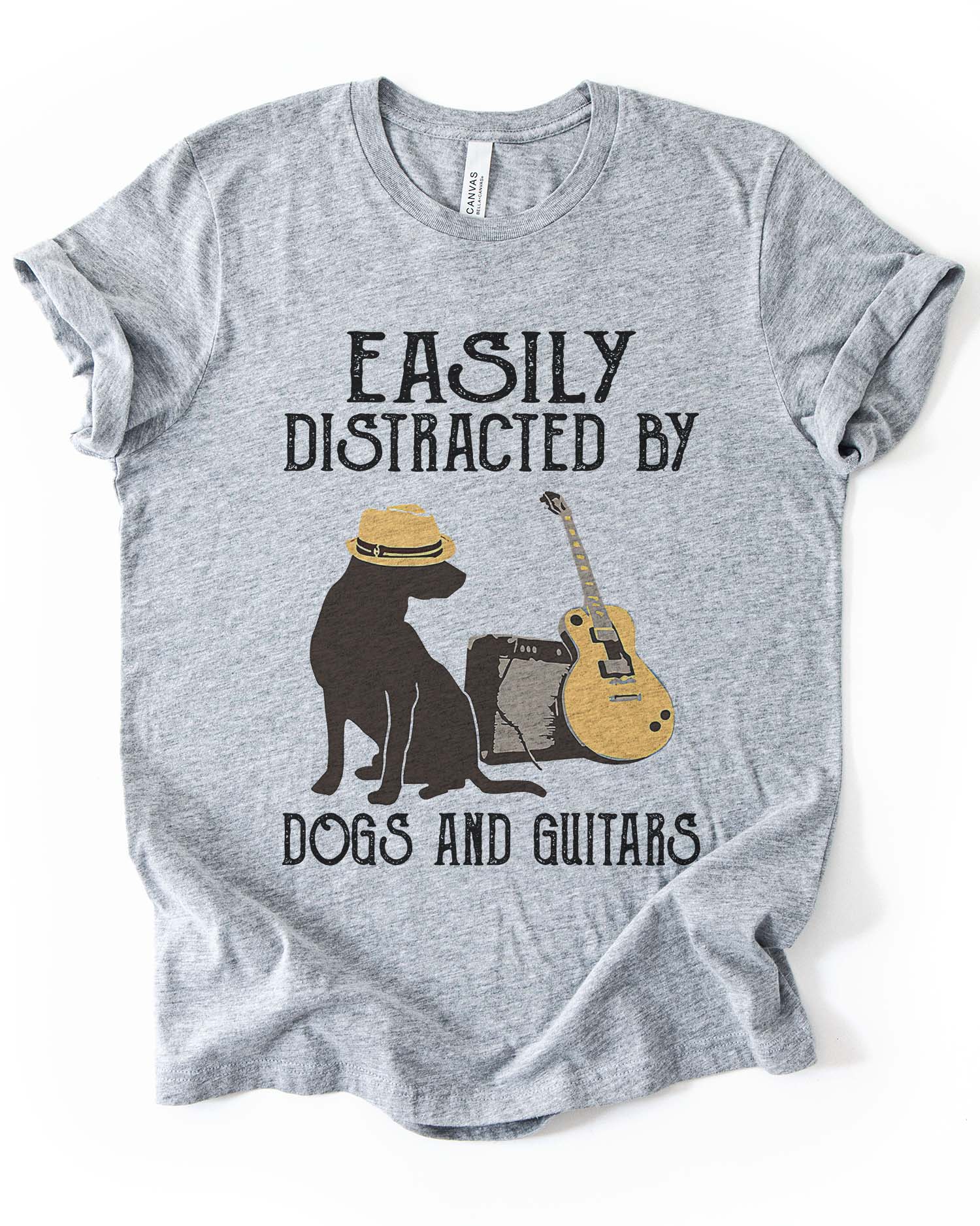 Easily Distracted: Dogs & Guitar Tee