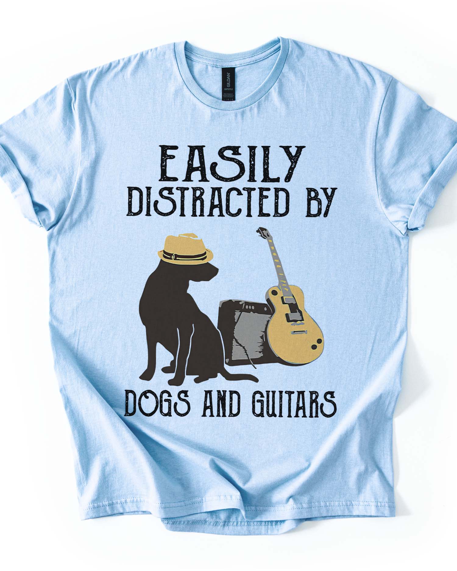 Easily Distracted: Dogs & Guitar Tee