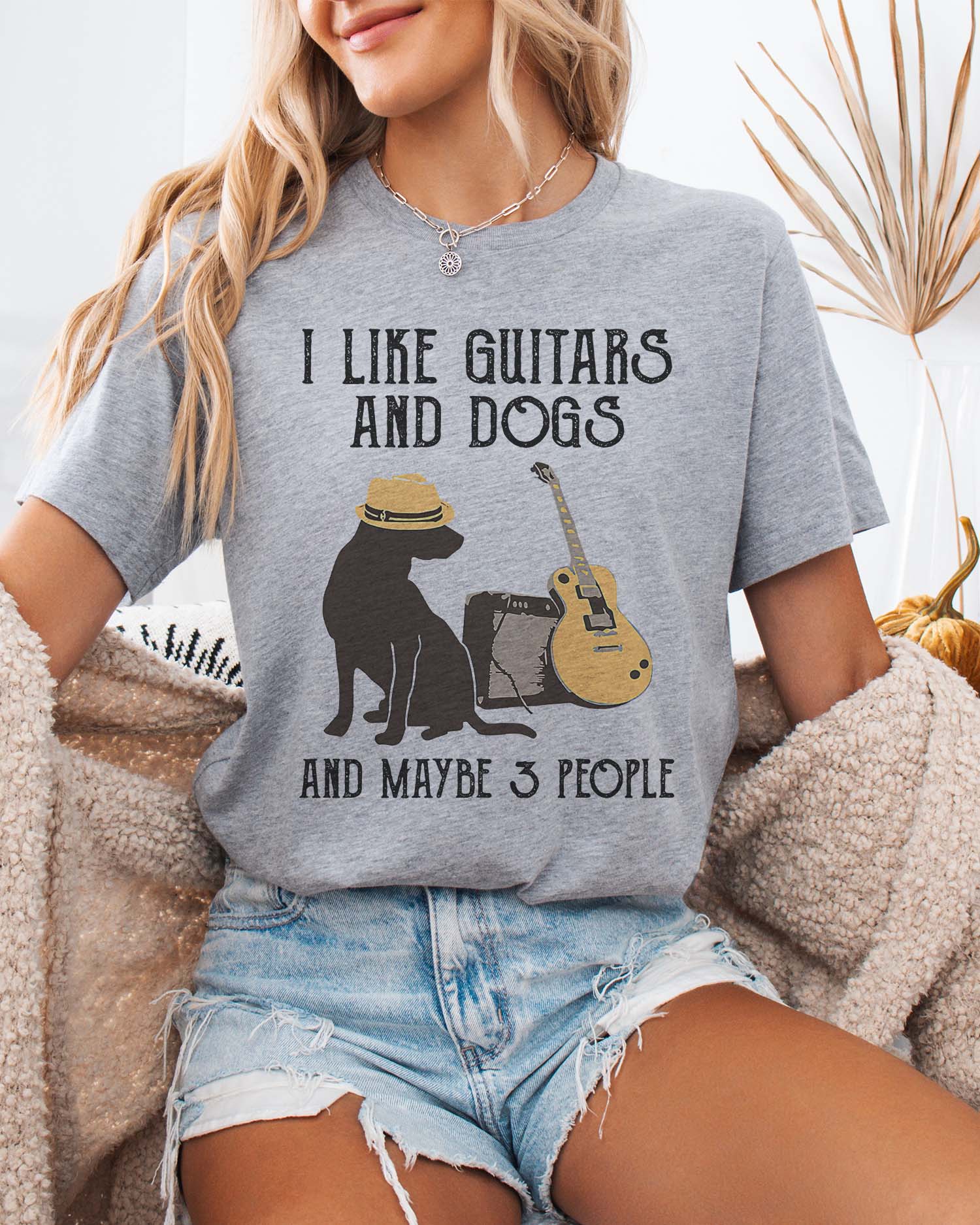 Guitar, Dogs & 3 People Tee