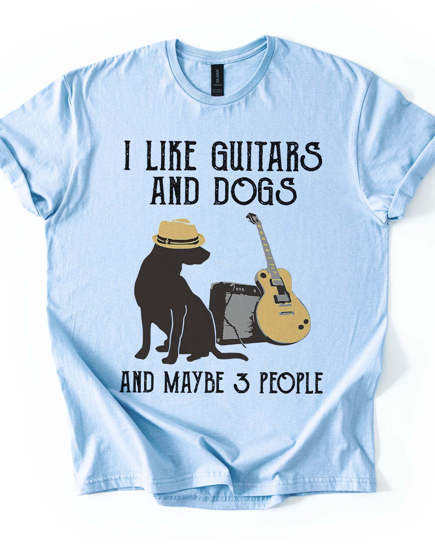 Guitar, Dogs & 3 People Tee