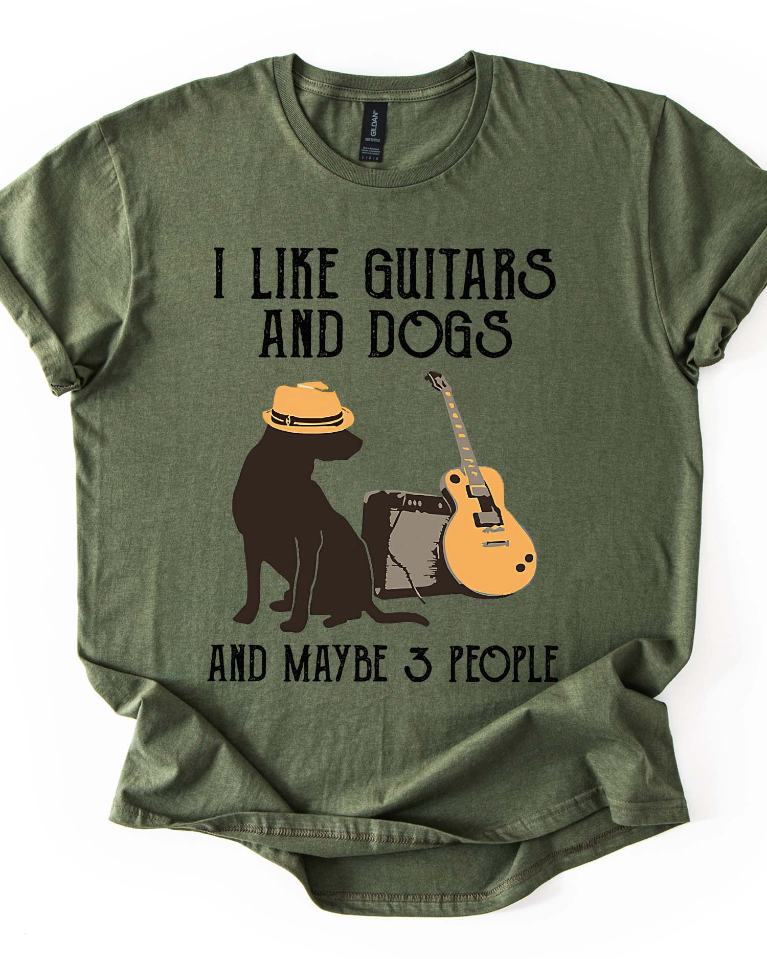 Guitar, Dogs & 3 People Tee