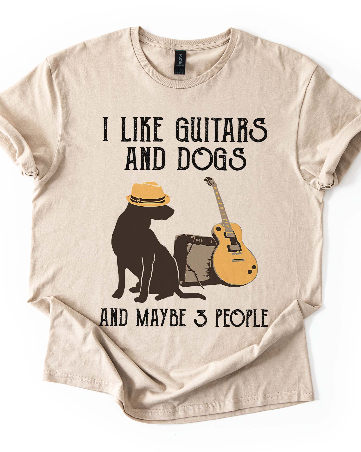 Guitar, Dogs & 3 People Tee