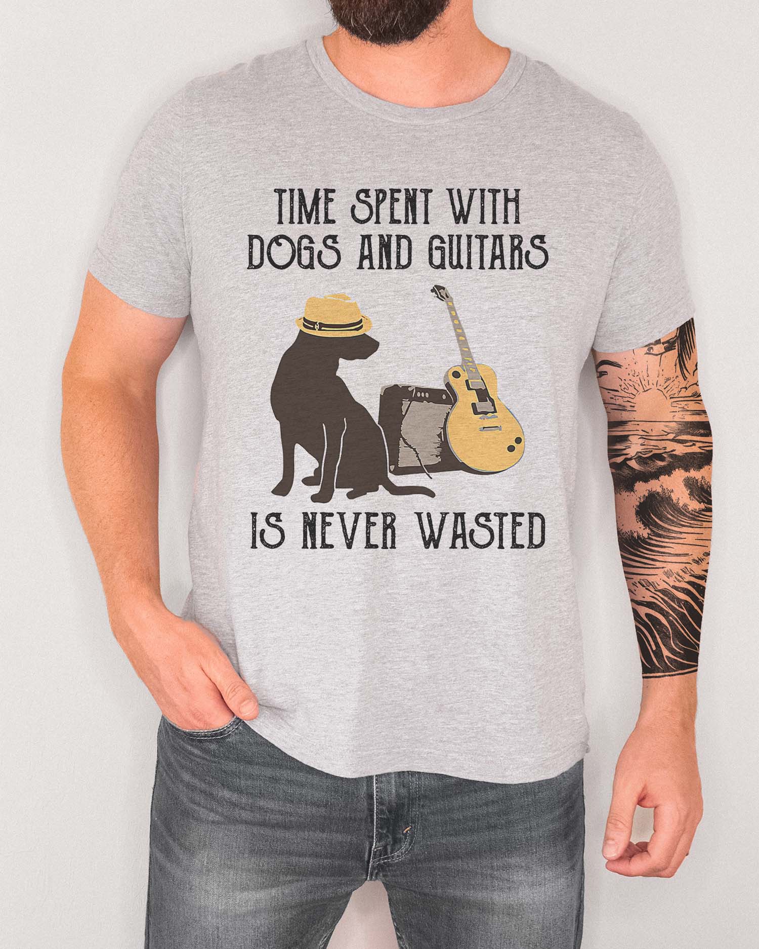 Dog & Guitar Lovers Tee