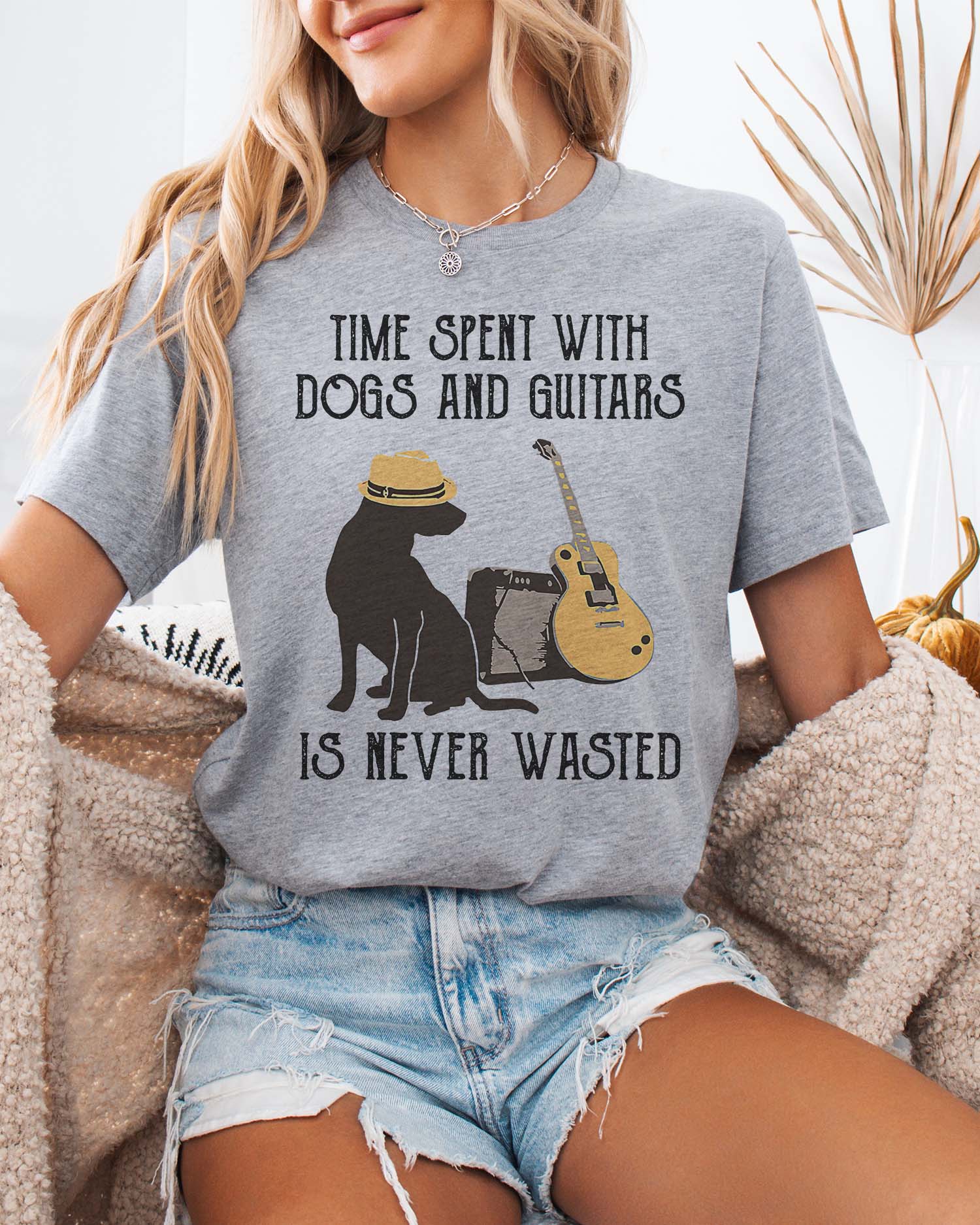 Dog & Guitar Lovers Tee