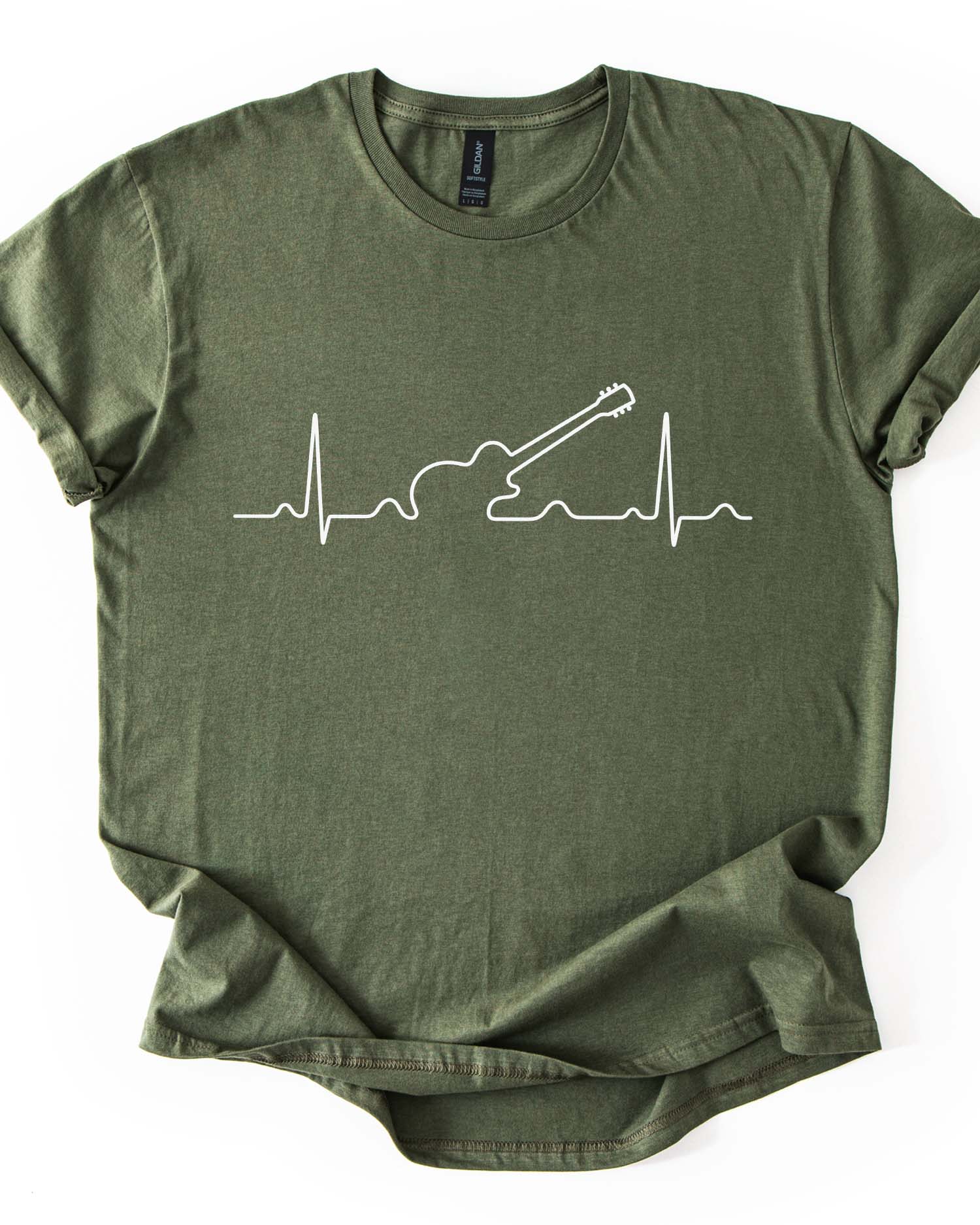 Electric Guitar Heartbeat Tee