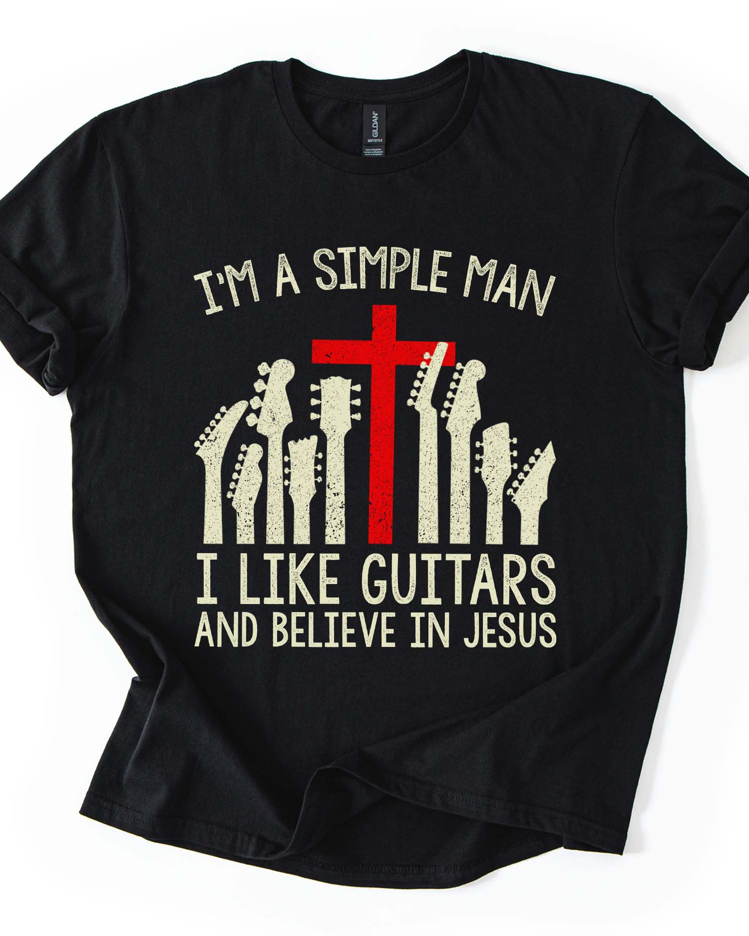 Simple Man Guitars Jesus Tee