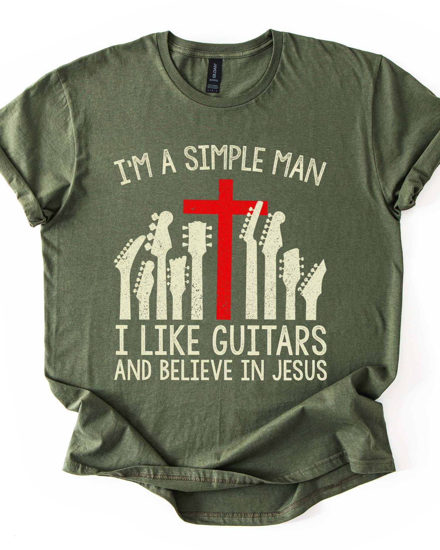 Simple Man Guitars Jesus Tee