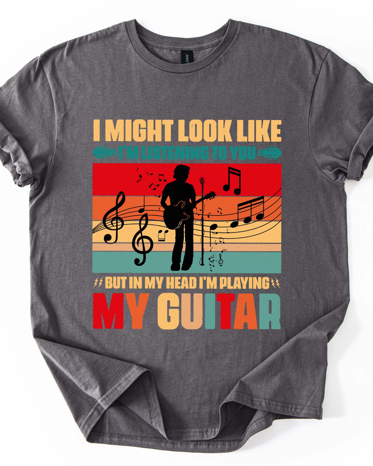 In My Head Guitar Retro Tee