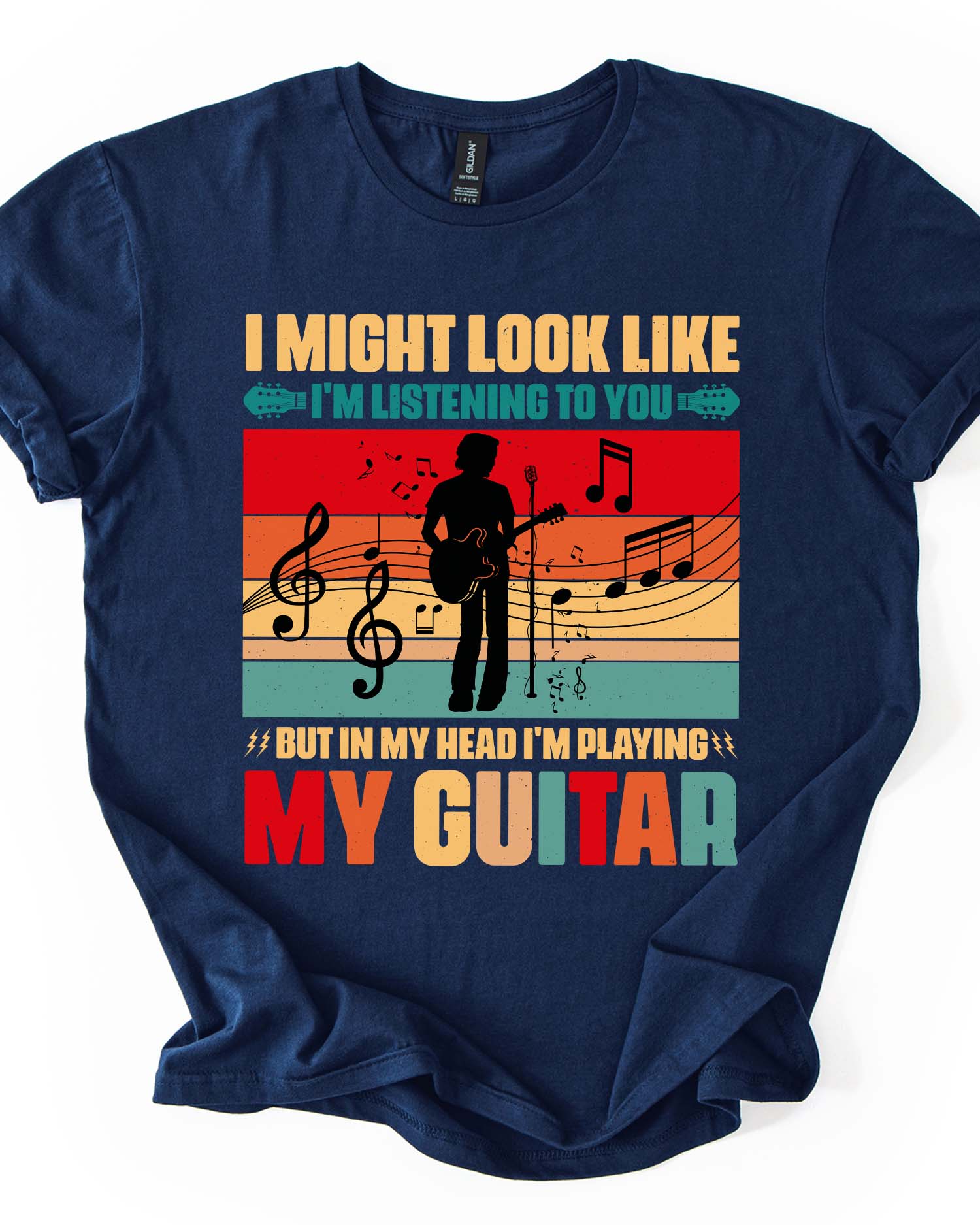 In My Head Guitar Retro Tee