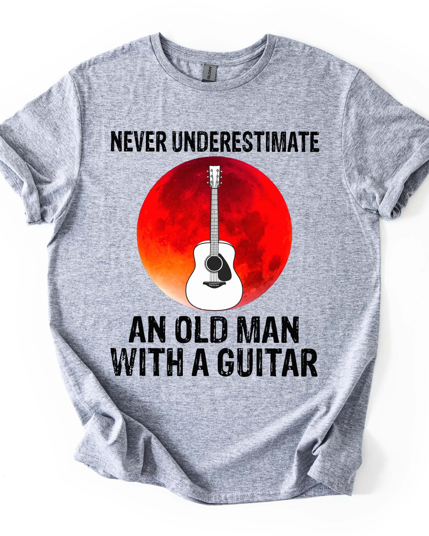Old Man With a Guitar Tee