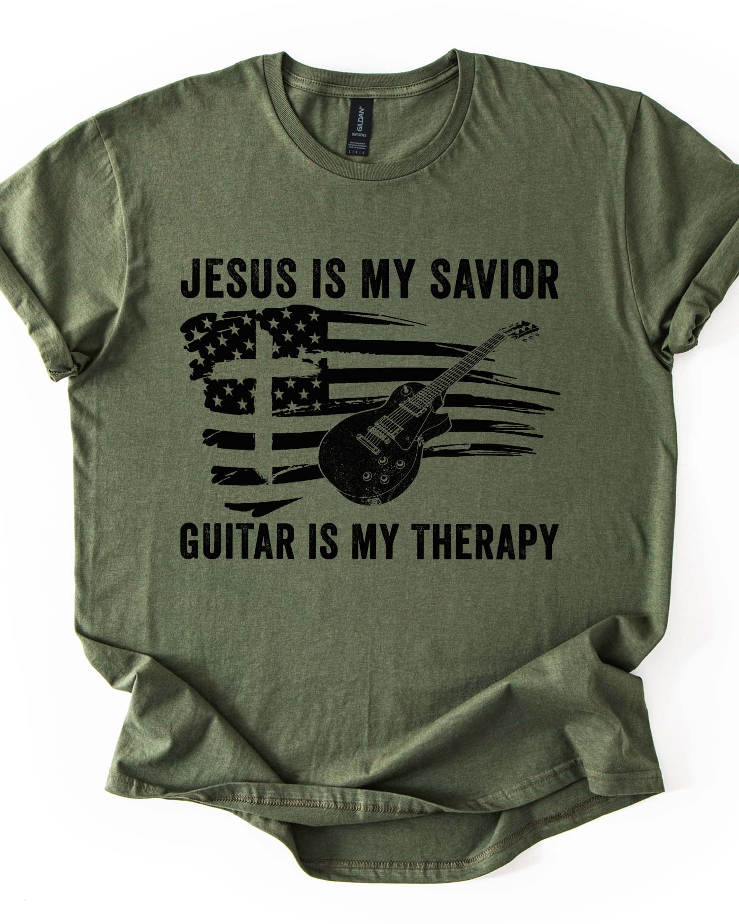 Jesus Is My Savior Guitar Is My Therapy Tee