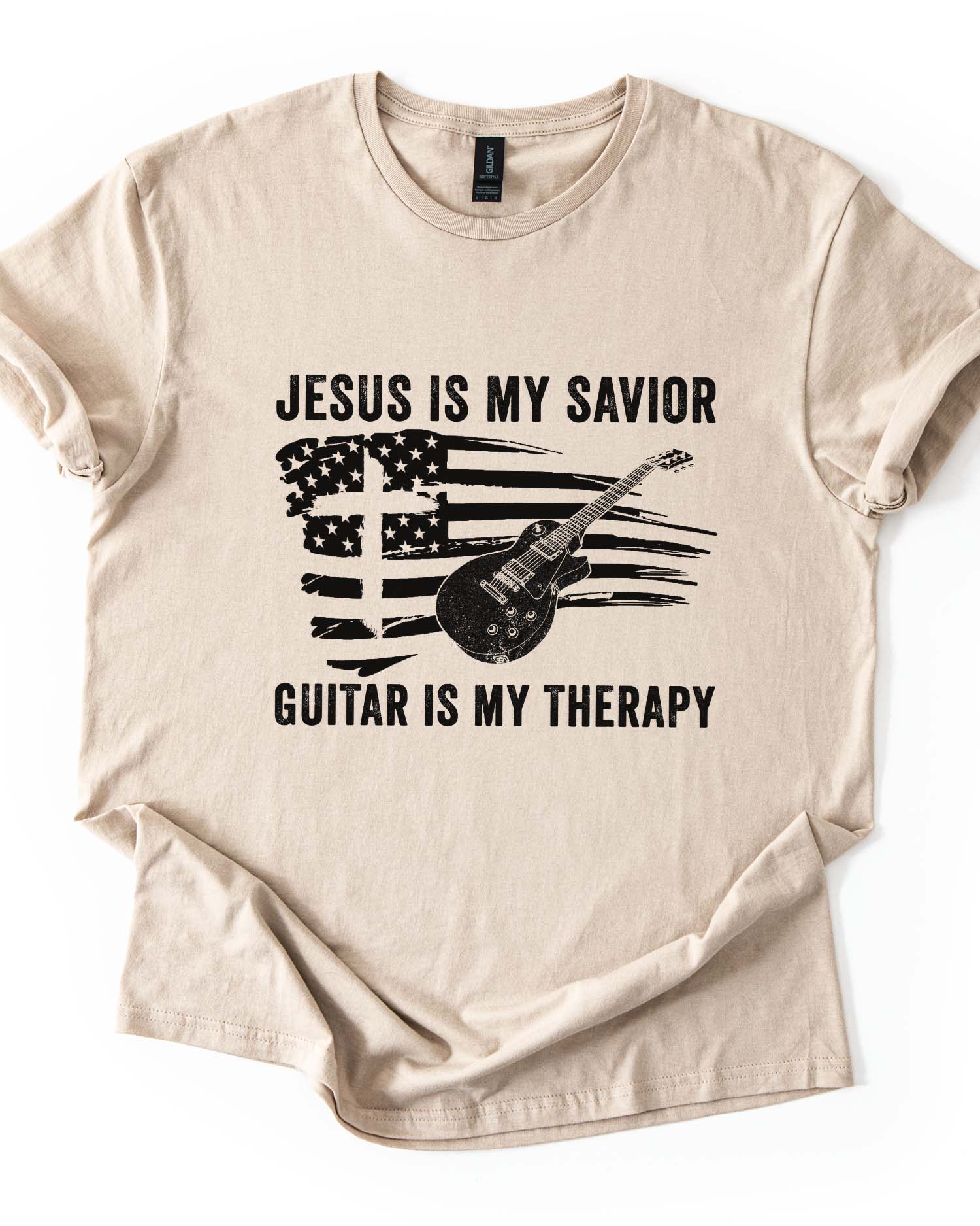 Jesus Is My Savior Guitar Is My Therapy Tee