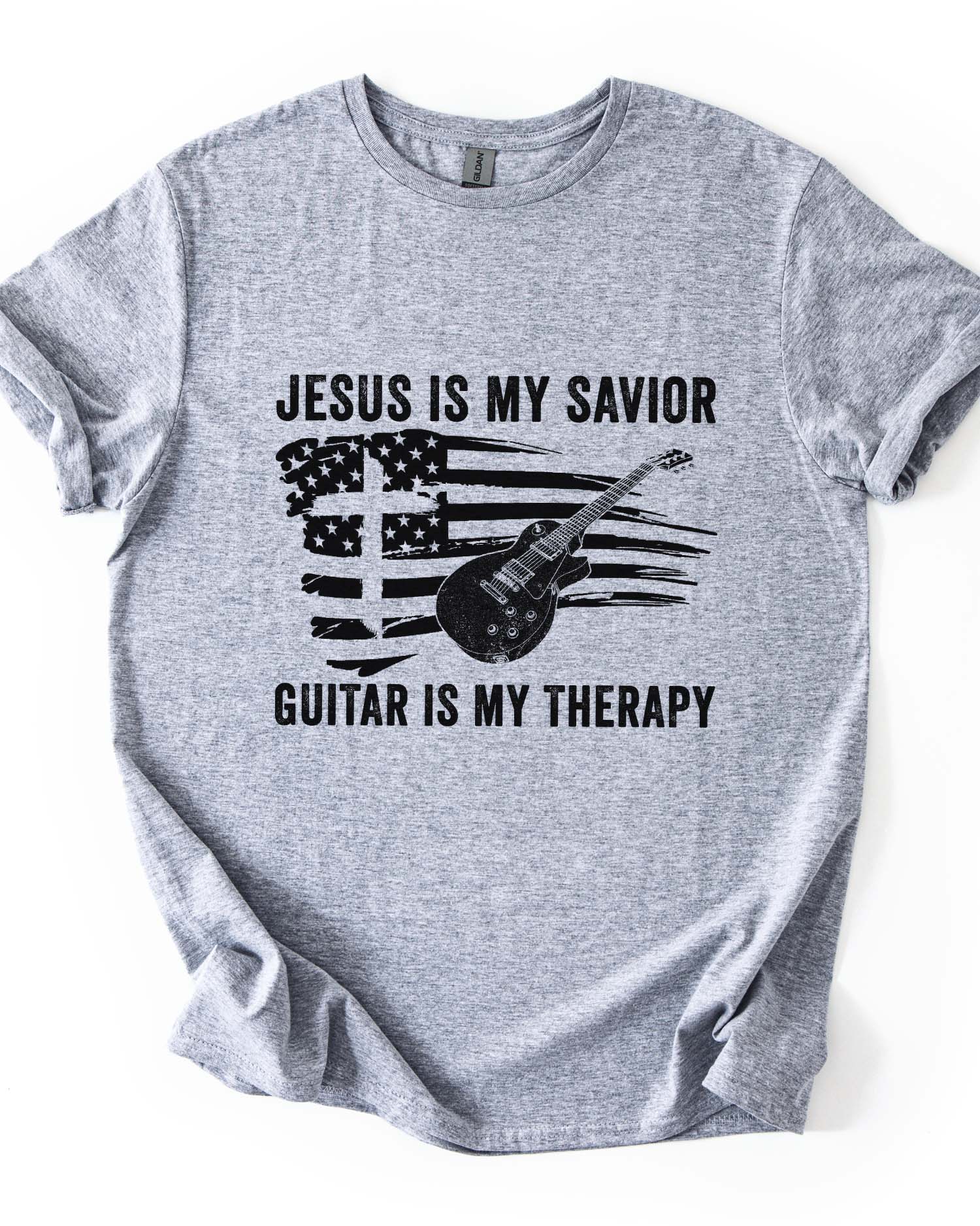 Jesus Is My Savior Guitar Is My Therapy Tee