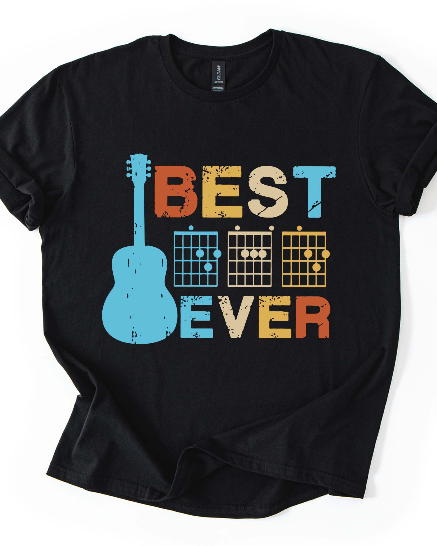 Retro Vintage  Dad Guitar T-Shirt
