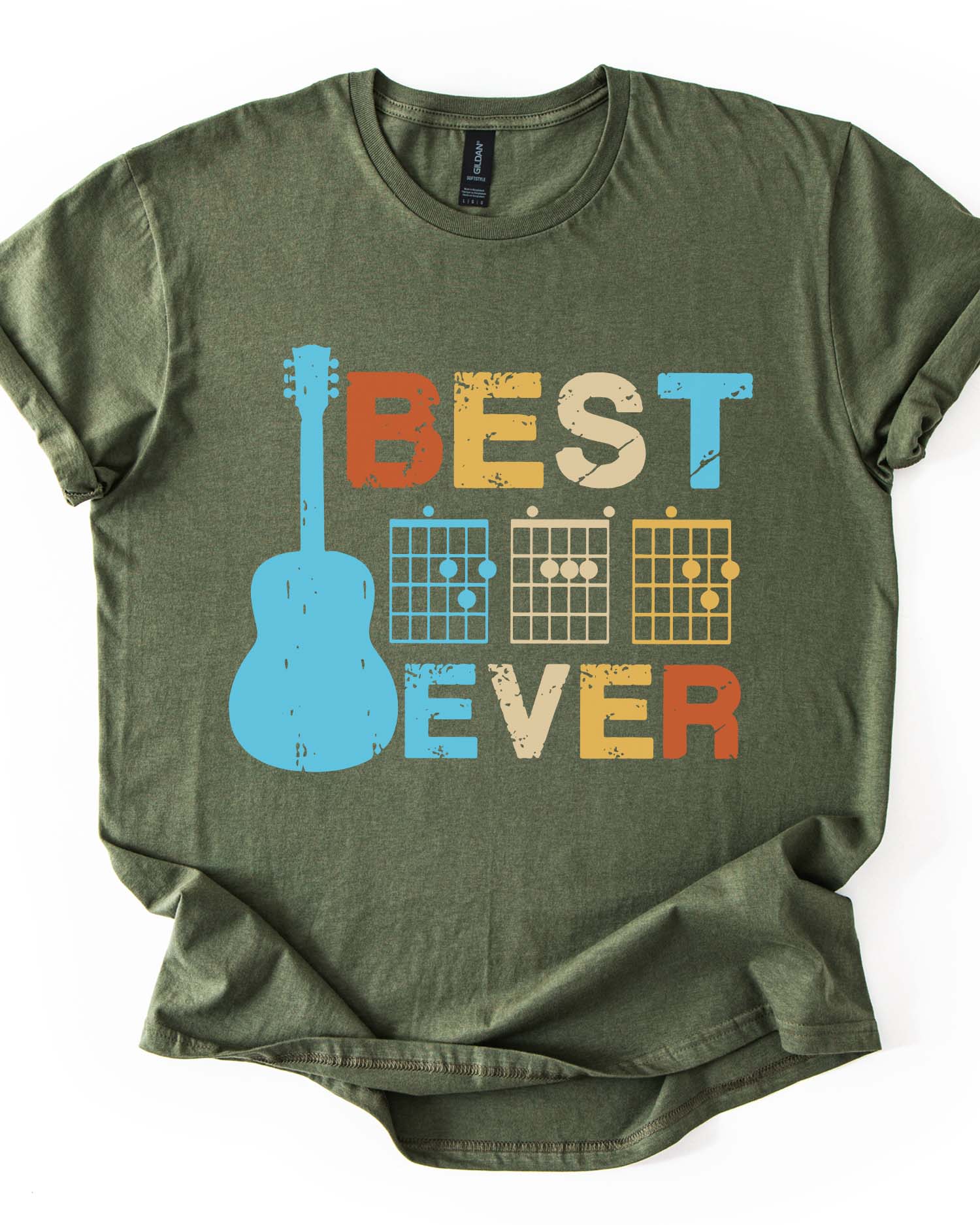 Retro Vintage  Dad Guitar T-Shirt