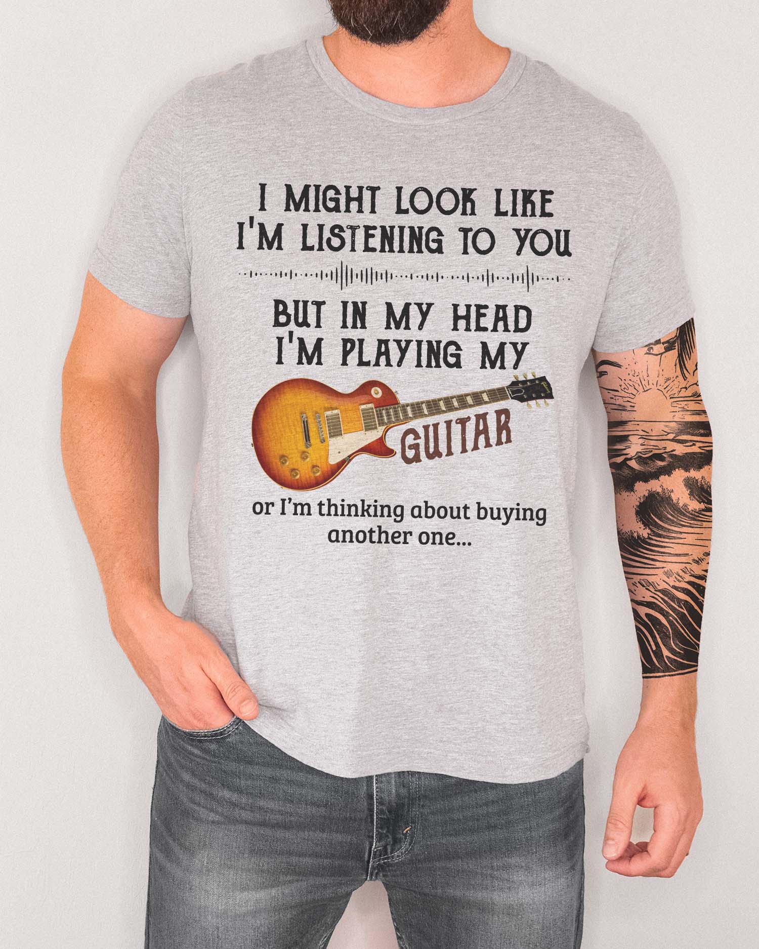 In My Head I'm Playing Guitar Tee